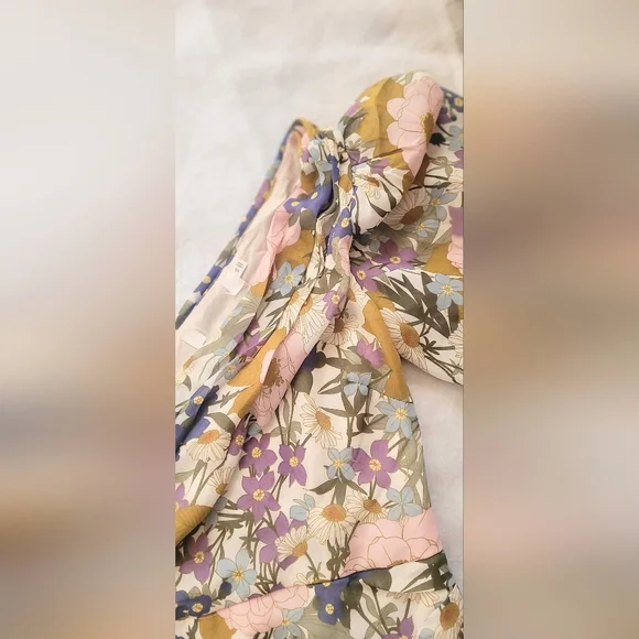 NWOT! Posh ASTR The Label Anthro Santorini Women's Dress Retro Floral Size XS - Picture 3 of 15